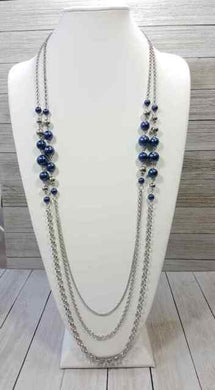 CHARMINGLY COLORFUL - BLUE NECKLACE