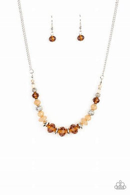 TURN UP THE TEA LIGHTS - BROWN NECKLACE