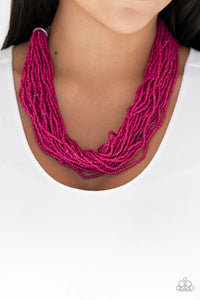 THE SHOW MUST CONGO ON - PINK NECKLACE