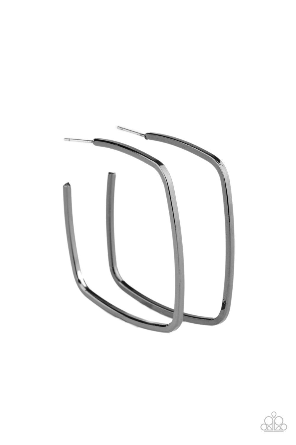 BRAZEN BEAUTY - BLACK POST HOOP EARRING