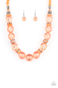 BUBBLY BEAUTY - ORANGE NECKLACE
