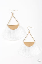 Load image into Gallery viewer, MODERN MAYAN - WHITE FRINGE EARRING