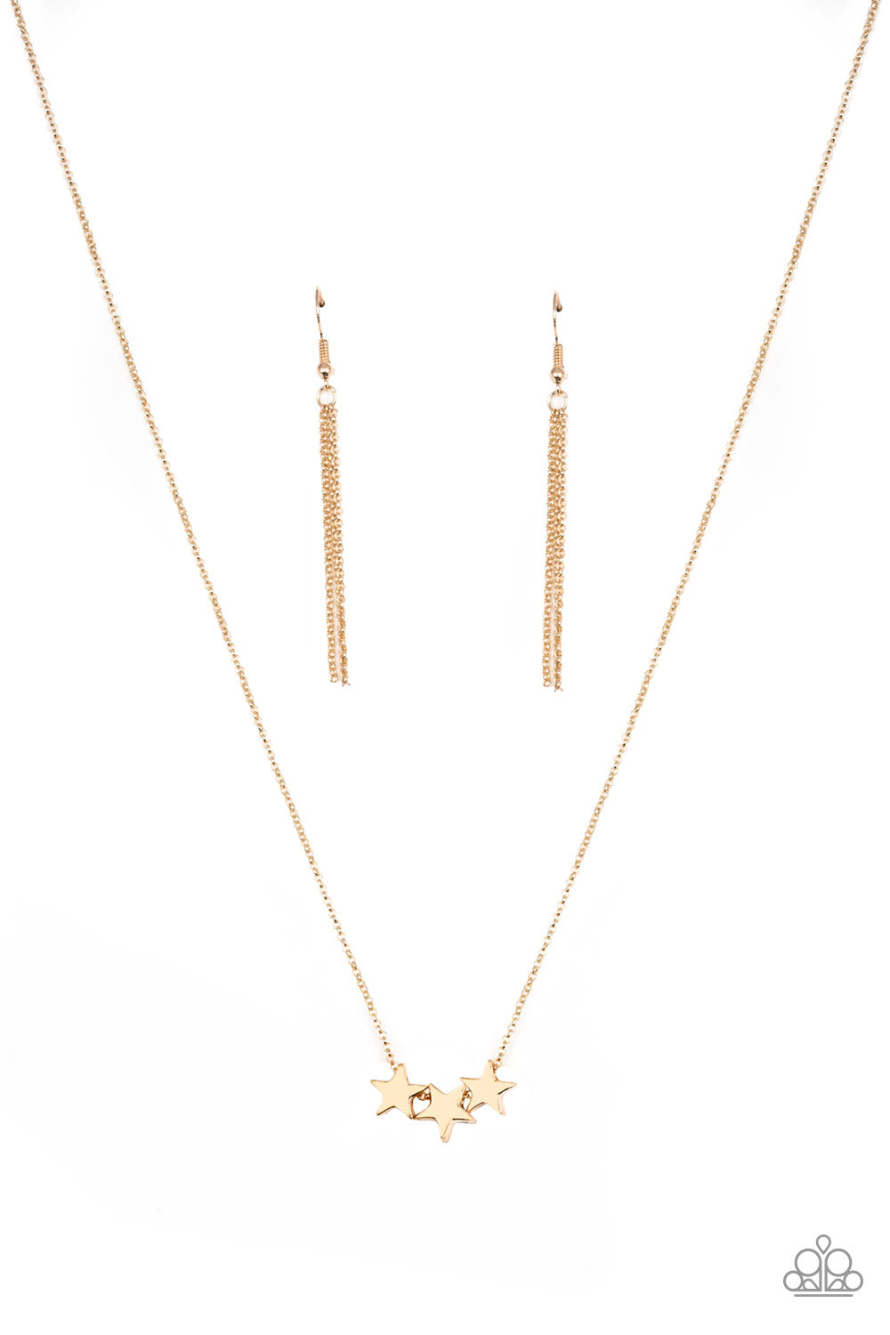 SHOOT FOR THE STARS - GOLD NECKLACE