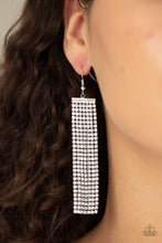 Load image into Gallery viewer, TOP-DOWN SHIMMER - WHITE EARRING