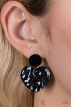 Load image into Gallery viewer, JUST A LITTLE CRUSH - BLACK POST EARRING
