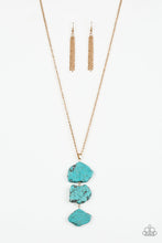 Load image into Gallery viewer, ON THE ROAM AGAIN - GOLD/TURQUOISE NECKLACE