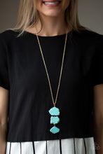 Load image into Gallery viewer, ON THE ROAM AGAIN - GOLD/TURQUOISE NECKLACE