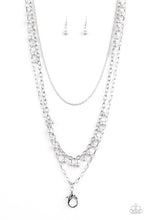 Load image into Gallery viewer, PEARL PAGEANT - SILVER LANYARD NECKLACE