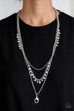 Load image into Gallery viewer, PEARL PAGEANT - SILVER LANYARD NECKLACE