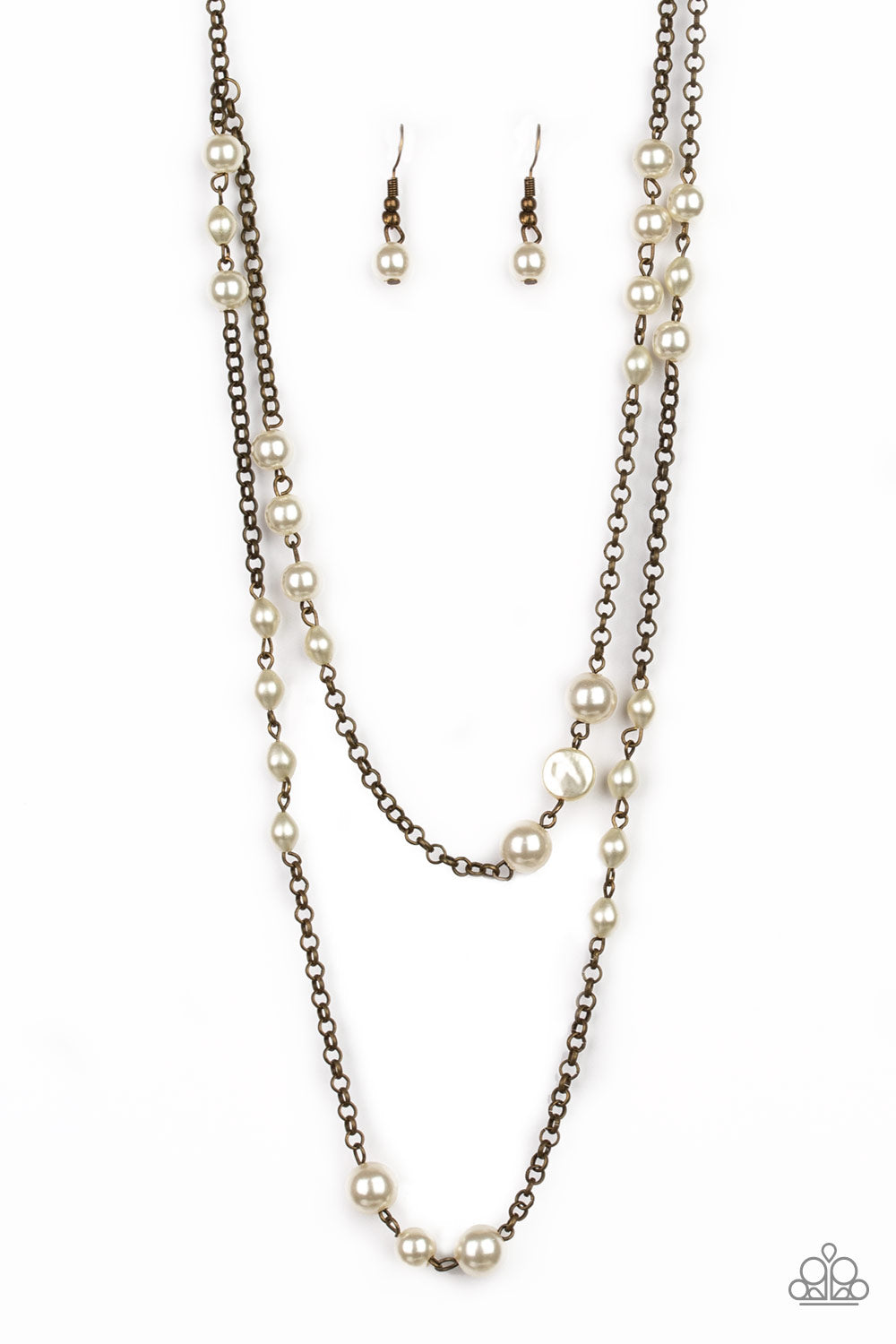 PEARL PROMENADE - BRASS NECKLACE