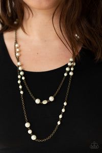 PEARL PROMENADE - BRASS NECKLACE