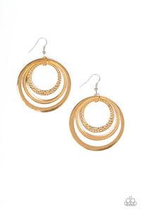 TEMPTING TEXTURE - GOLD EARRING