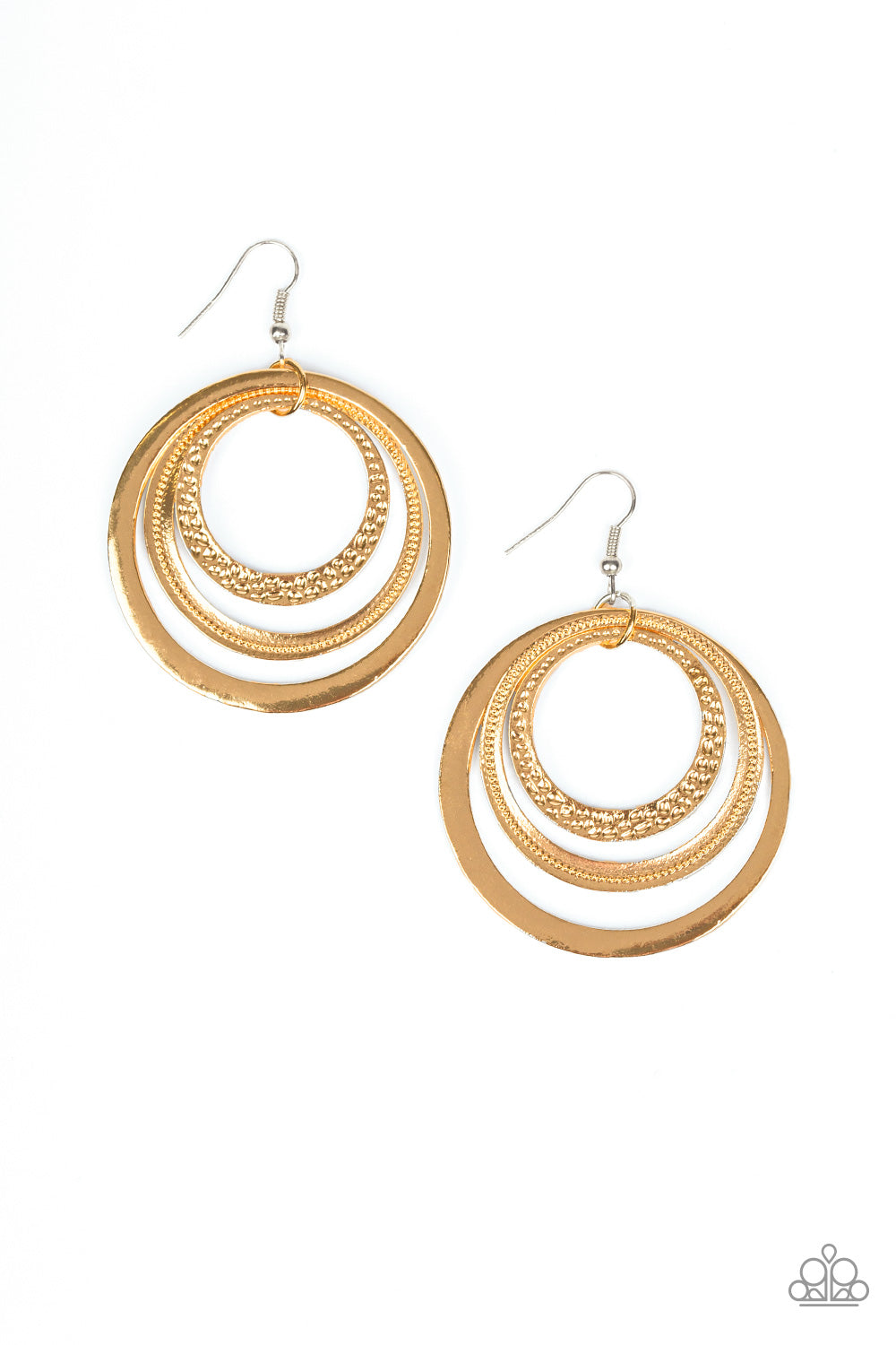 TEMPTING TEXTURE - GOLD EARRING