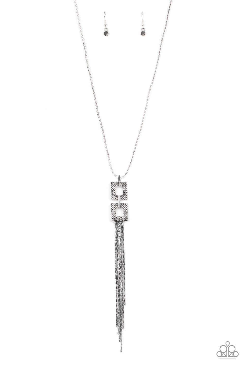 TIMES SQUARE STUNNER - SILVER NECKLACE
