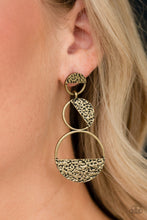 Load image into Gallery viewer, TRIPLE TRIFECTA - BRASS POST EARRING
