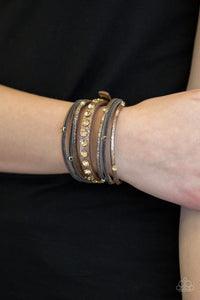 CATWALK IT OFF - BROWN WRAP BRACELET