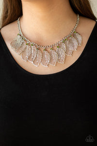 FEATHERY FOLIAGE - SILVER NECKLACE
