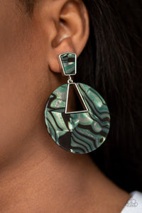 LET HEIR RIP!  - GREEN ACRYLIC POST EARRING