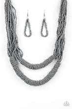 Load image into Gallery viewer, RIGHT AS RAINFOREST - GRAY SEEDBEAD NECKLACE