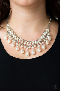 THE GUEST LIST  - WHITE TEARDROP PEARL NECKLACE