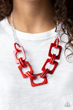 Load image into Gallery viewer, SIZZLE SIZZLE - RED ACRYLIC NECKLACE