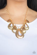 Load image into Gallery viewer, TEARDROP TEMPEST - GOLD NECKLACE