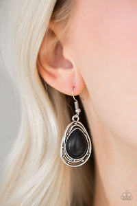 ABSTRACT ANTHROPOLOGY - BLACK EARRING