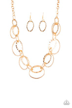 Load image into Gallery viewer, BEND OVAL BACKWARDS - GOLD NECKLACE