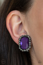 Load image into Gallery viewer, GLITTER ENTHJSIAST - PURPLE CLIP-ON EARRING
