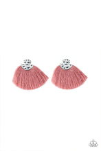 Load image into Gallery viewer, MAKE SOME PLUME - PINK FRINGE POST EARRING