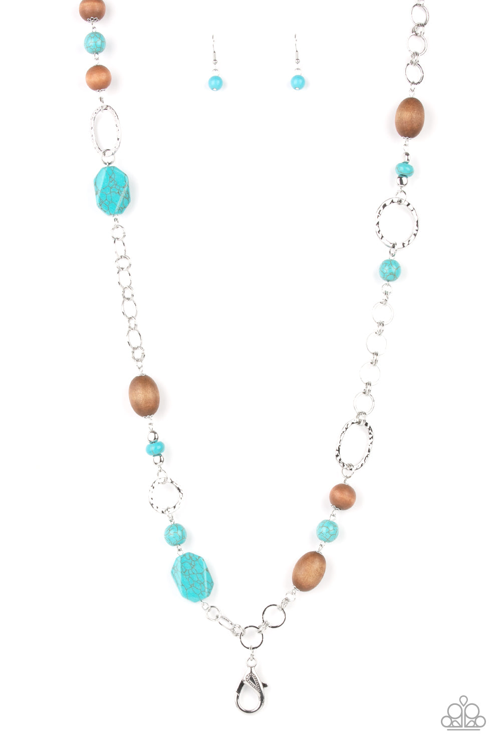 PRAIRIE RESERVE - BLUE/TURQUOISE LANYARD NECKLACE