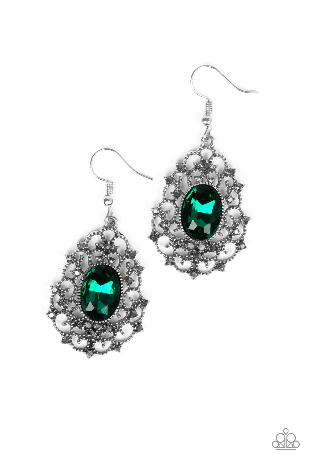 REGAL RAZZLE - GREEN EARRING