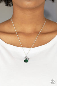 STYLISHLY SQUARE - GREEN NECKLACE