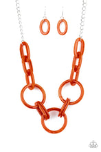 Load image into Gallery viewer, TURN UP THE HEAT - ORANGE ACRYLIC NECKLACE