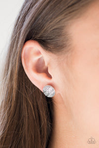 BRIGHT AS A BUTTON - SILVER POST EARRING