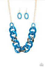 Load image into Gallery viewer, I HAVE A HAUTE DATE - BLUE NECKLACE