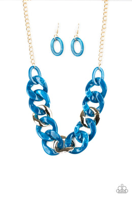 I HAVE A HAUTE DATE - BLUE NECKLACE