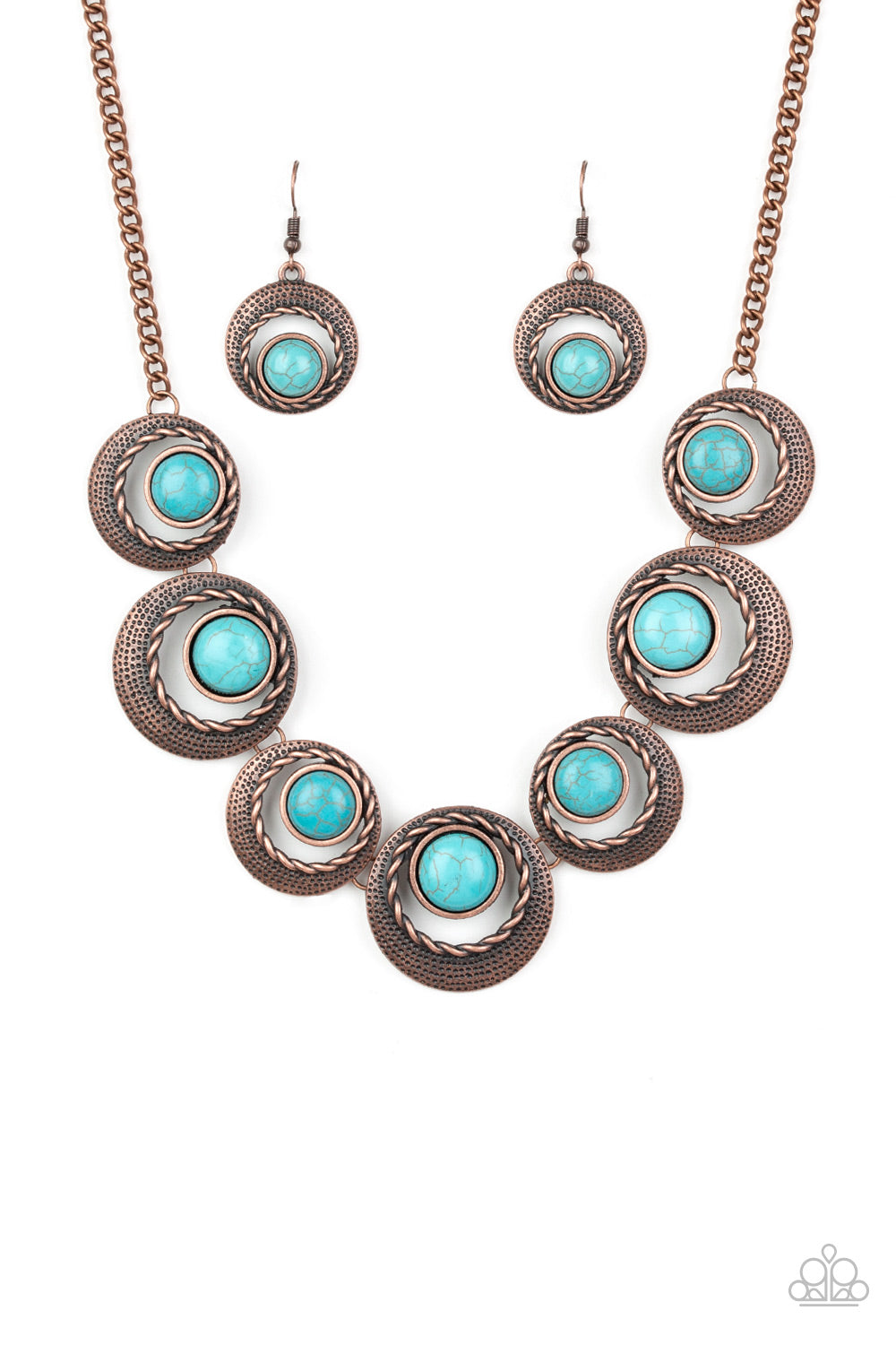 LIONS, TIGERS, AND BEARS - TURQUOISE COPPER NECKLACE