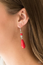 Load image into Gallery viewer, SANDSTONE SUNFLOWERS - RED EARRING