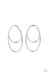 SO OVAL-DRAMATIC  -  SILVER POST EARRING