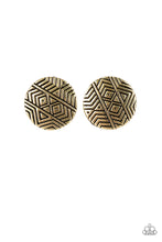 Load image into Gallery viewer, BRIGHT AS A BUTTON - BRASS POST EARRING