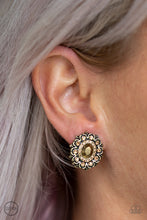 Load image into Gallery viewer, FLOWERING DAZZLE - BRASS CLIP-ON EARRING