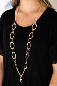 GLIMMER GOALS - GOLD LANYARD NECKLACE