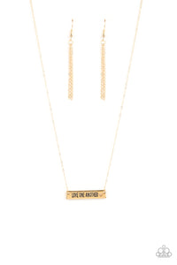 LOVE ONE ANOTHER - GOLD NECKLACE