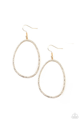 OVAL-RULED! - GOLD EARRING