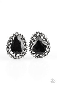 QUINTESSENTIALLY QUEEN - BLACK POST EARRING