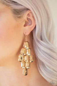 CONTEMPORARY CATWALK - GOLD EARRING