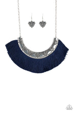 Load image into Gallery viewer, MIGHT AND MANE - BLUE FRINGE NECKLACE