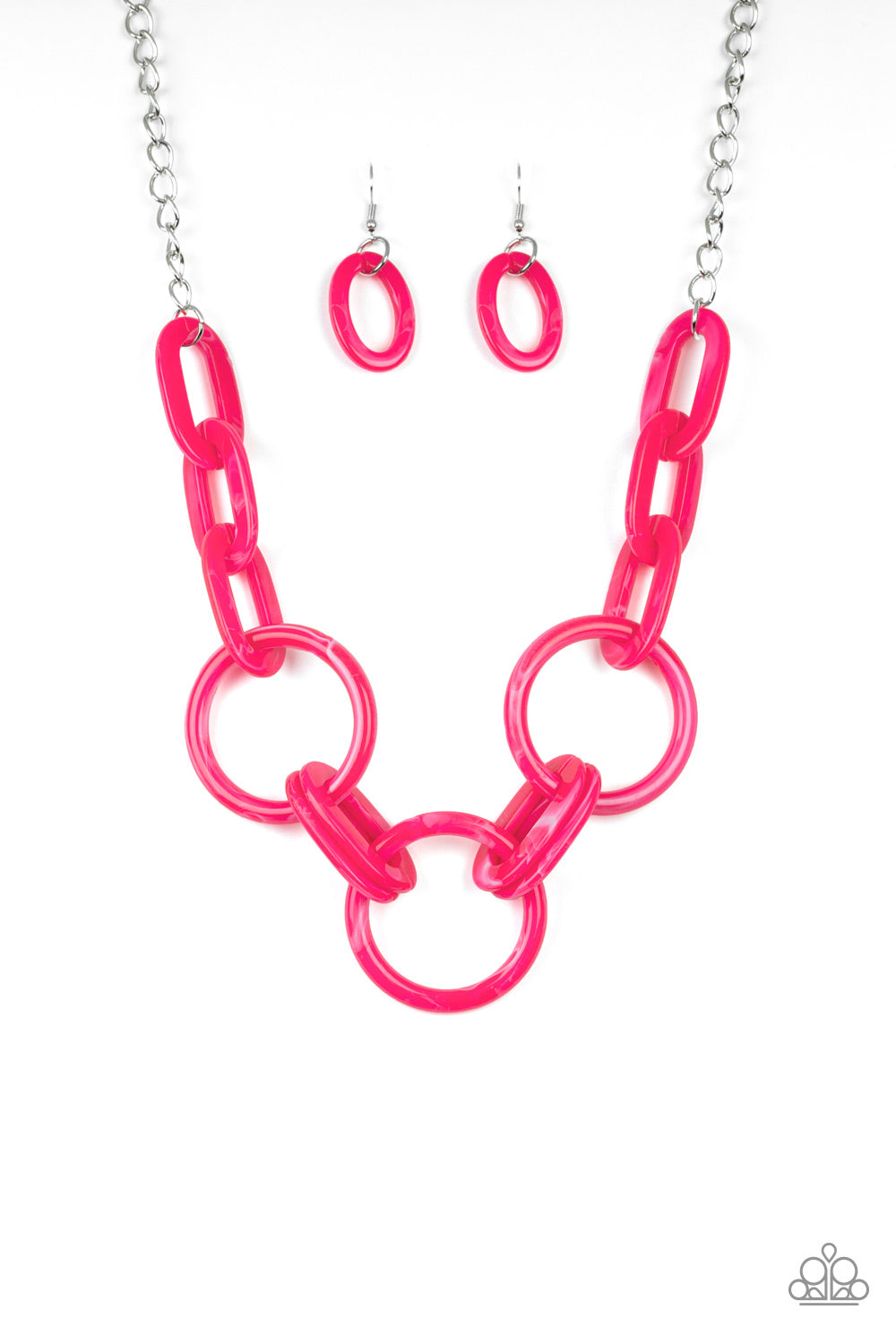 TURN UP THE HEAT - PINK ACRYLIC NECKLACE