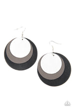 Load image into Gallery viewer, LEATHER FORECAST - BLACK EARRING